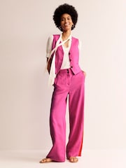 Boden Pink Westbourne Linen Trousers - Image 1 of 5