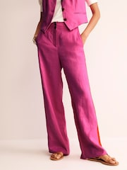 Boden Pink Westbourne Linen Trousers - Image 2 of 5