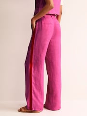 Boden Pink Westbourne Linen Trousers - Image 3 of 5