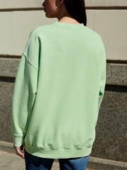 Lime Green License Nirvana Bright Washed Slogan Graphic Sweatshirt - Image 3 of 6