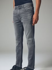 Grey Mid Slim Fit Comfort Stretch Jeans - Image 1 of 13
