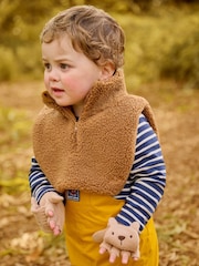 JoJo Maman Bébé Brown Borg Zip Neck Cosy - Image 1 of 5
