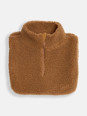JoJo Maman Bébé Brown Borg Zip Neck Cosy - Image 3 of 5