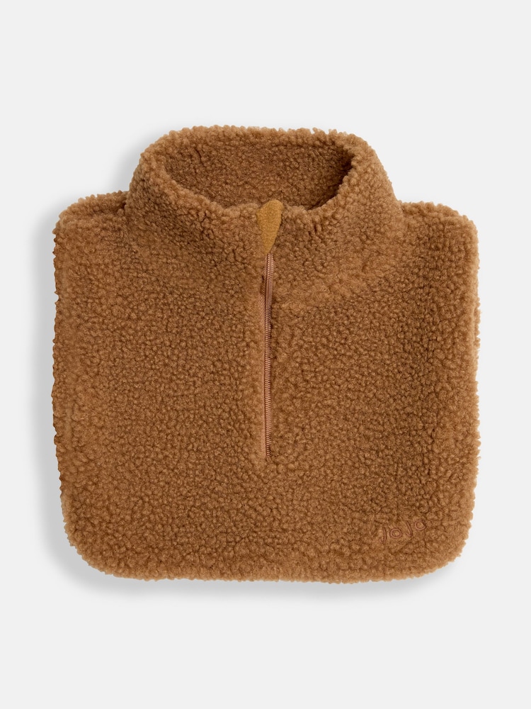 JoJo Maman Bébé Brown Borg Zip Neck Cosy - Image 3 of 5