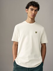 Lyle & Scott White Relaxed Fit Crew Neck 100% Cotton T-Shirt - Image 1 of 4