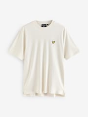 Lyle & Scott White Relaxed Fit Crew Neck 100% Cotton T-Shirt - Image 3 of 3