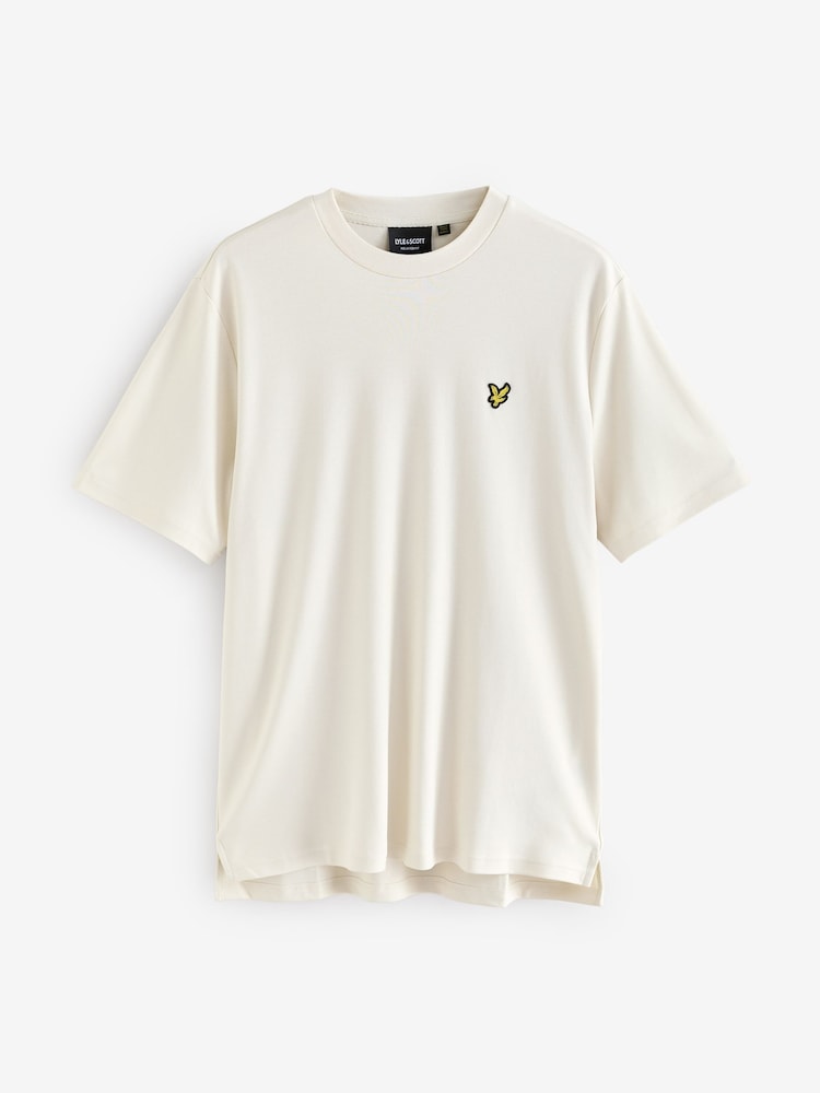 Lyle & Scott White Relaxed Fit Crew Neck 100% Cotton T-Shirt - Image 3 of 3