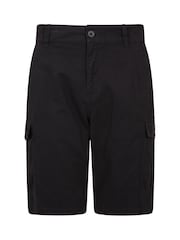 Mountain Warehouse Black Mens Lakeside 100% Cotton Cargo Shorts - Image 1 of 5