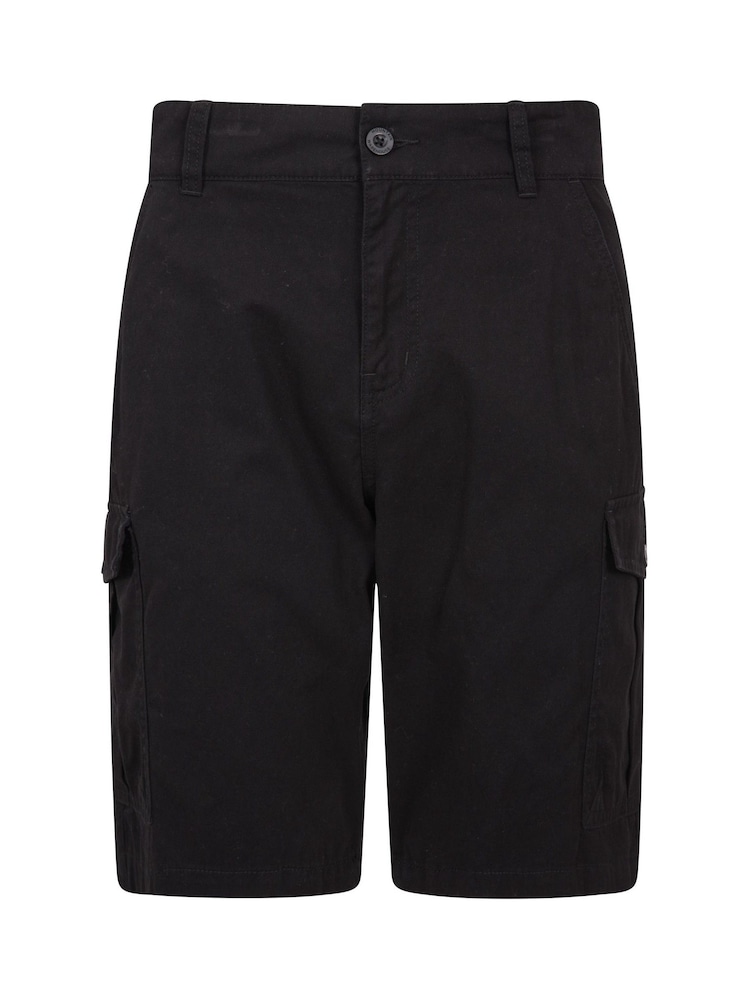 Mountain Warehouse Black Mens Lakeside 100% Cotton Cargo Shorts - Image 1 of 5