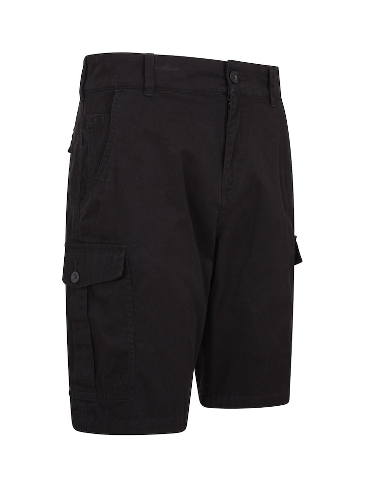 Mountain Warehouse Black Mens Lakeside 100% Cotton Cargo Shorts - Image 2 of 5