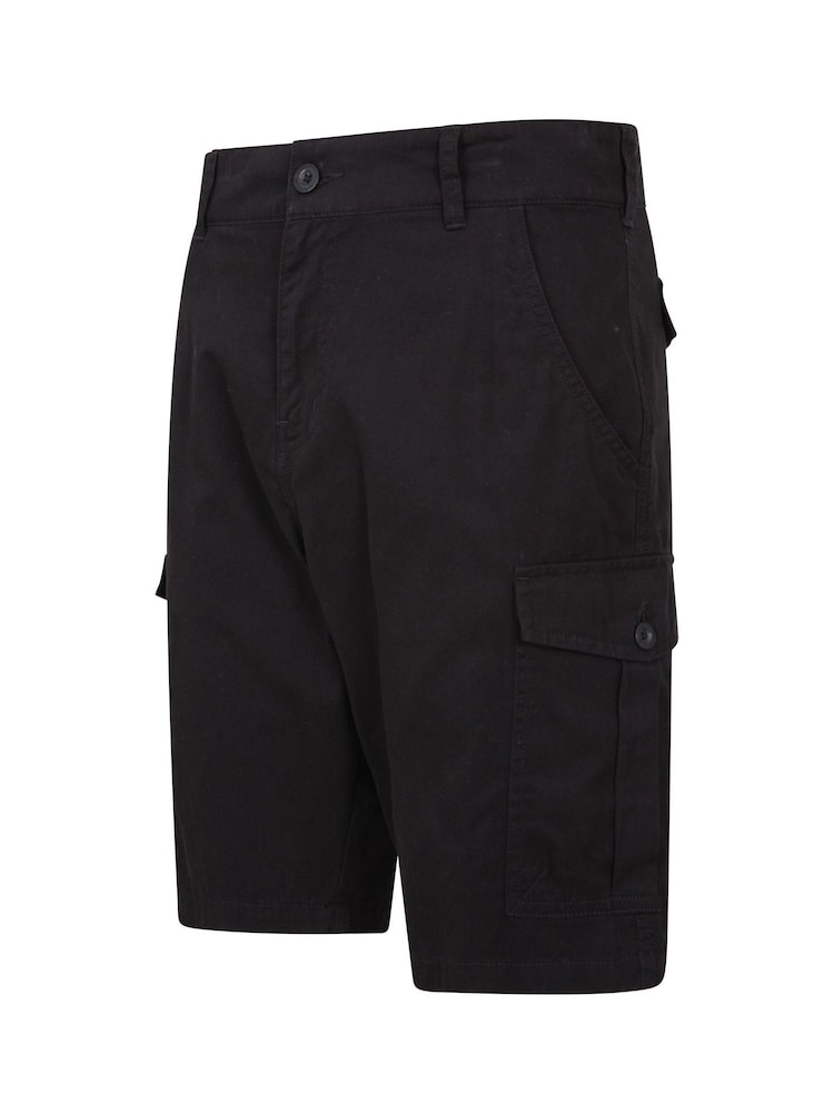 Mountain Warehouse Black Mens Lakeside 100% Cotton Cargo Shorts - Image 3 of 5