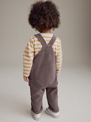 Marron mink - Ensemble salopette en velours côtelé et t-shirt à manches longues (3mois-7ans) - Image 3 of 4