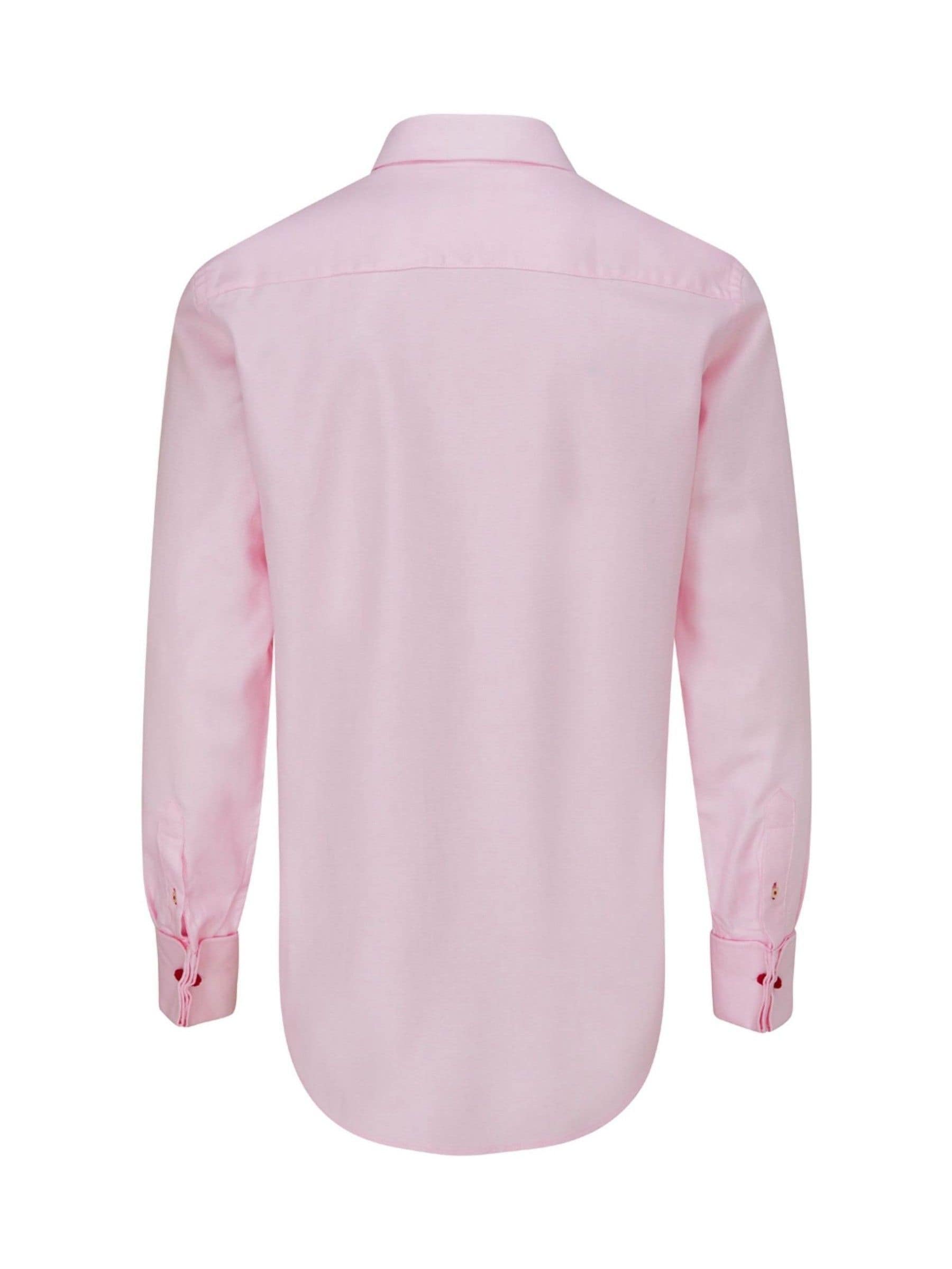 Buy Skopes Pink Tailored Fit 100% Cotton Double Cuff Dobby Shirt