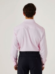 Skopes Pink 100% Cotton Double Cuff Dobby Shirt - Image 5 of 6