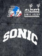Angel & Rocket Black 100% Cotton Sonic Seam Detail Printed T-Shirt - Image 5 of 5