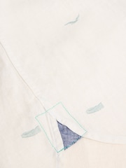 White Stuff White Lighthouse Print Linen Shirt - Image 7 of 7
