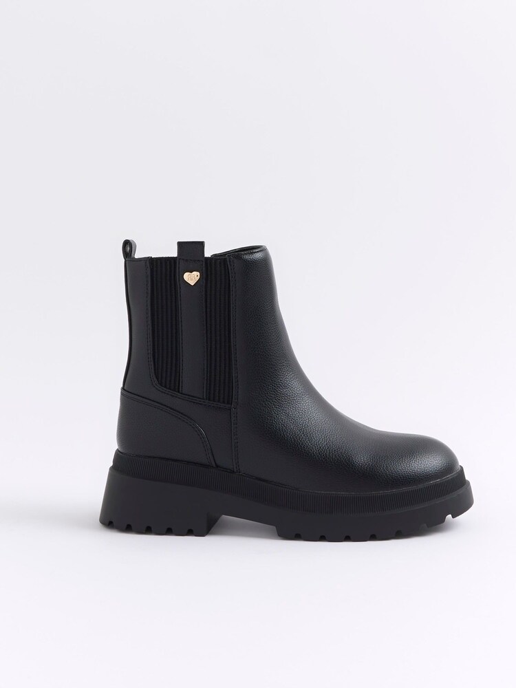 River Island Black Girls Stud Chelsea Boots - Image 1 of 4