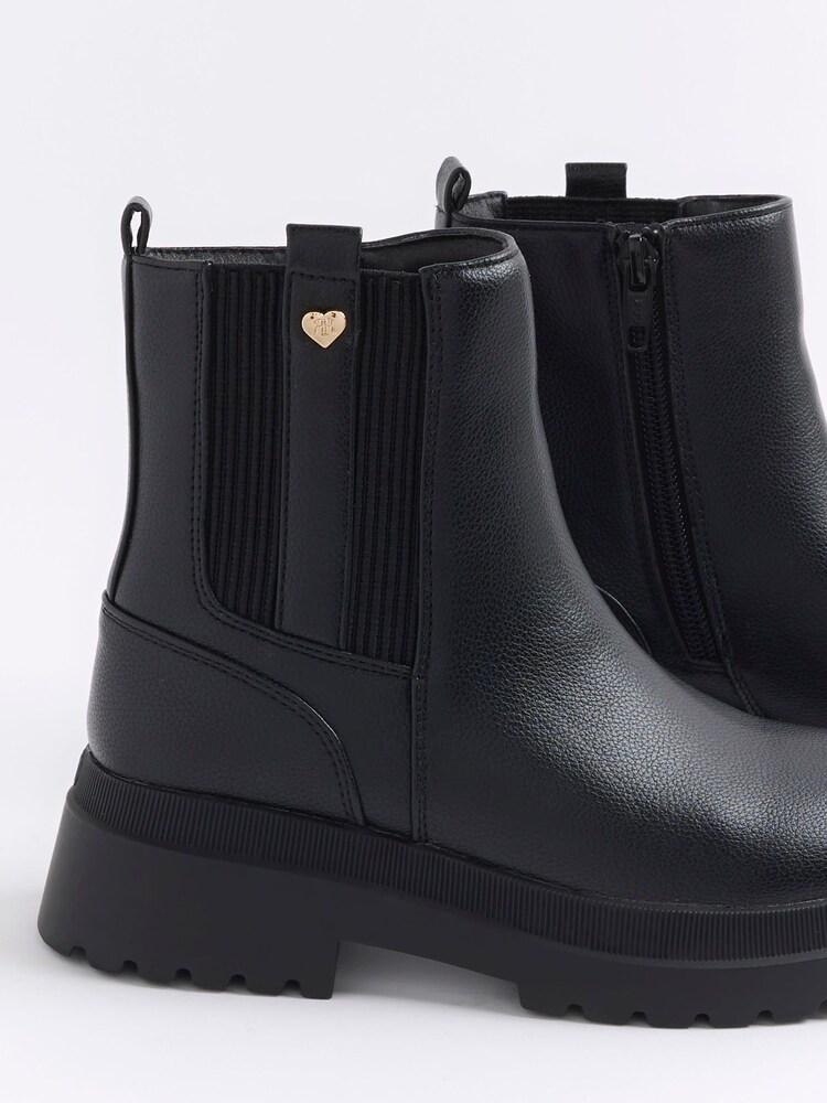 River Island Black Girls Stud Chelsea Boots - Image 4 of 4