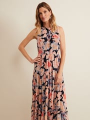 Phase Eight Black Vora Printed Tiered Maxi Dress - Image 3 of 7