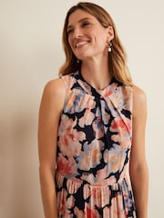 Phase Eight Black Vora Printed Tiered Maxi Dress - Image 4 of 7