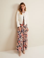 Phase Eight Black Vora Printed Tiered Maxi Dress - Image 6 of 7
