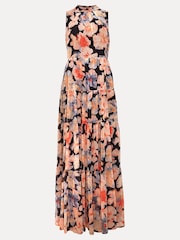 Phase Eight Black Vora Printed Tiered Maxi Dress - Image 7 of 7
