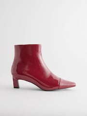 Red Patent Forever Comfort® Chisel Toe Ankle Boots - Image 6 of 9