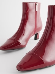 Red Patent Forever Comfort® Chisel Toe Ankle Boots - Image 7 of 9