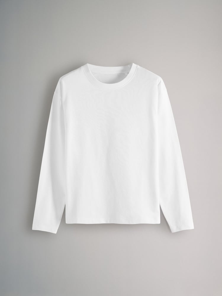 The Set Black/Black/White/Black & White Stripe 4 Pack Heavyweight Long Sleeve T-Shirts - Image 10 of 13