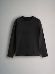 The Set Black/Black/White/Black & White Stripe 4 Pack Heavyweight Long Sleeve T-Shirts - Image 12 of 13