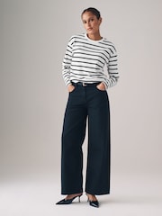 The Set Black/Black/White/Black & White Stripe 4 Pack Heavyweight Long Sleeve T-Shirts - Image 3 of 13