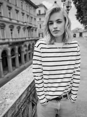 The Set Black/Black/White/Black & White Stripe 4 Pack Heavyweight Long Sleeve T-Shirts - Image 7 of 13