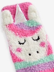 Pink Unicorn Christmas Cosy Ankle Socks - Image 2 of 3