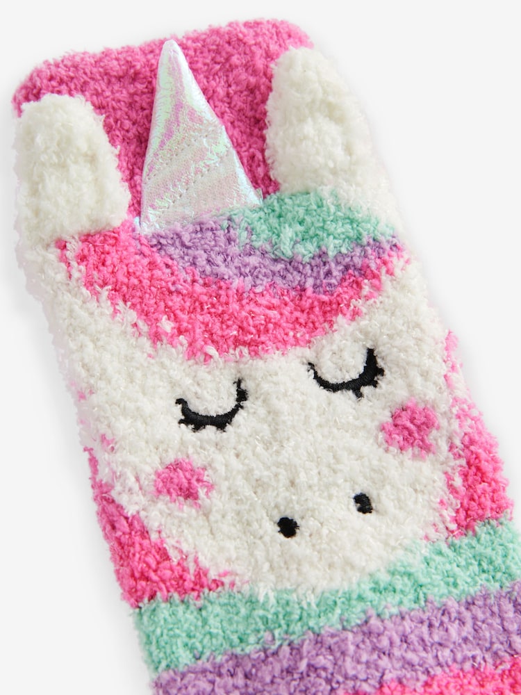 pinkes Einhorn - Weihnachtliche kuschelige Söckchen - Bild 2 von 3 pinkes Einhorn - Weihnachtliche kuschelige Söckchen - Bild 2 von 3