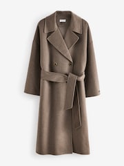 Mocha Brown Premium Handsewn Trench Coat - Image 4 of 5
