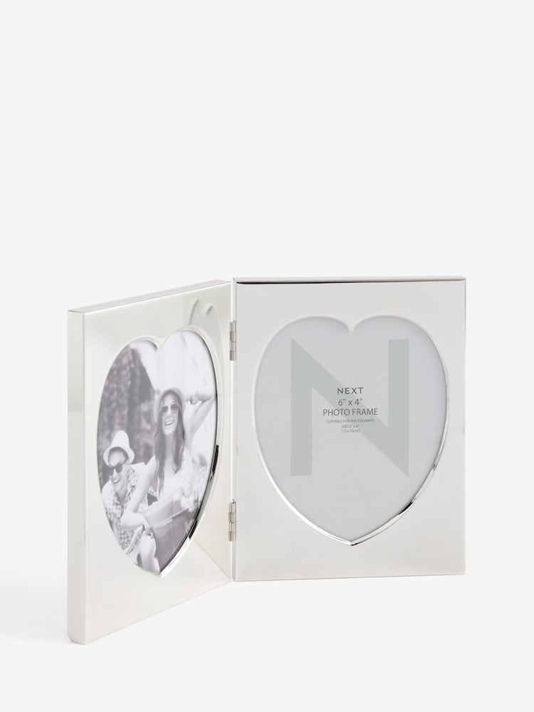 Silver Heart Multi Aperture Photo Frame - Image 4 of 5