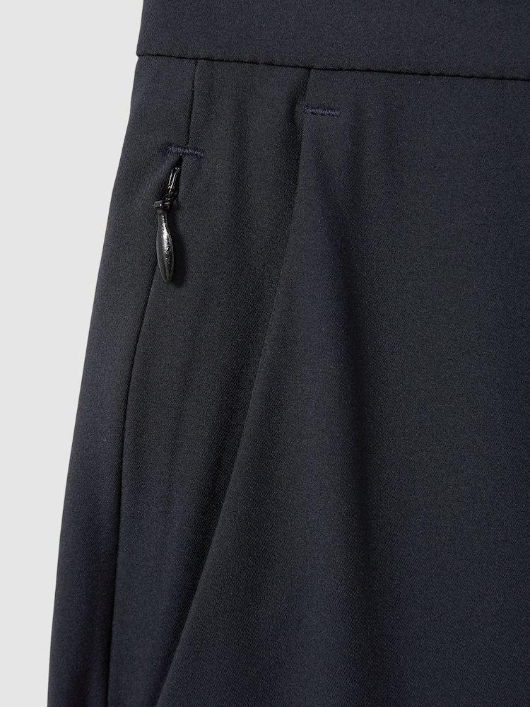 Reiss Navy Split Technical Drawstring Trousers - Image 5 of 5