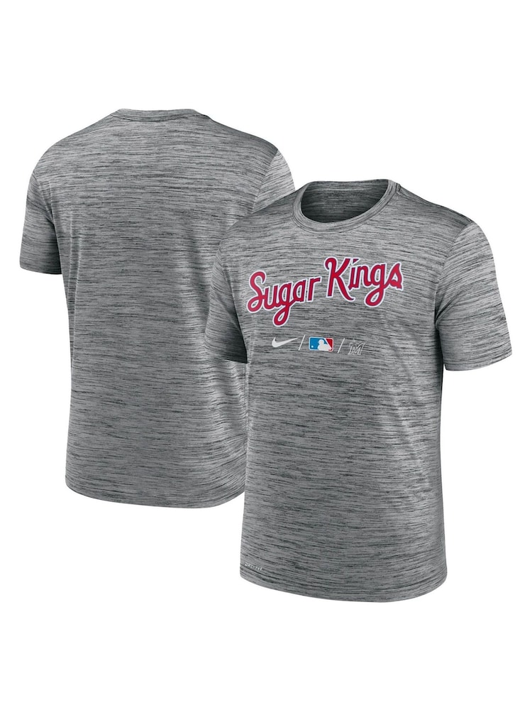 Nike Grey Miami Marlins Velocity Practice T-Shirt - Image 1 of 3