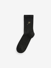 Bonfire Night Embroidered Motif Ankle Socks 4 Pack - Image 4 of 7