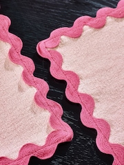Set of 4 Pink Bright Wiggle Fabric Placemats - Image 2 of 3