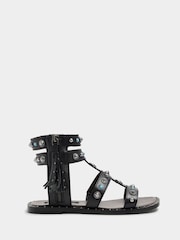 River Island Black Studded Gladiator Sandals - Image 1 of 4