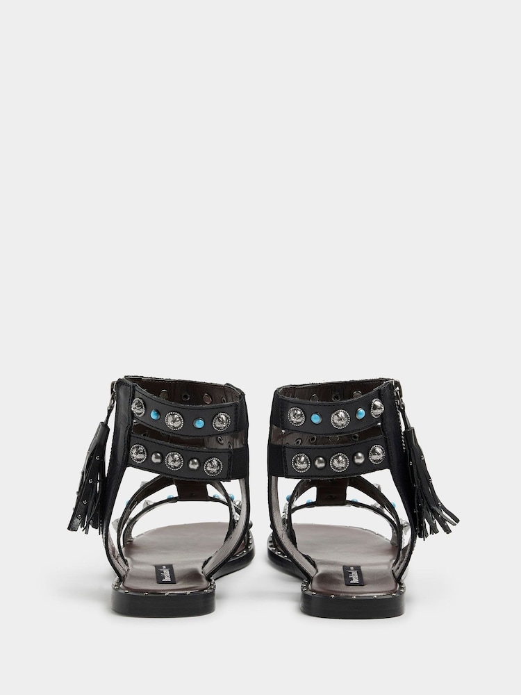 River Island Black Studded Gladiator Sandals - Image 2 of 4