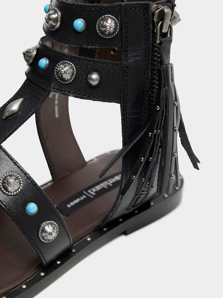 River Island Black Studded Gladiator Sandals - Image 4 of 4