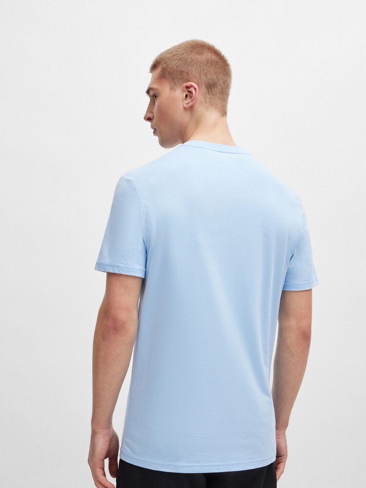BOSS Blue Large Chest 100% Cotton T-Shirt - Image 2 of 3