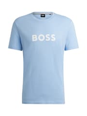 BOSS Blue Large Chest 100% Cotton T-Shirt - Image 3 of 3