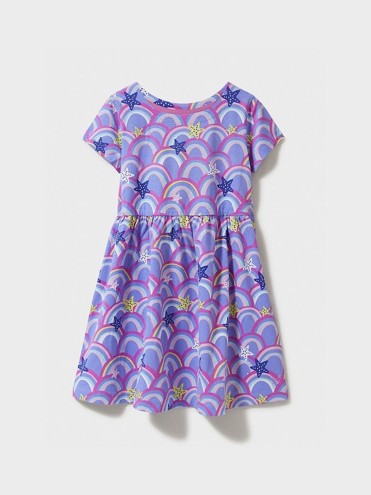 Crew Clothing Purple 100% Cotton Short Sleeve Jersey Dress - Image 1 of 5