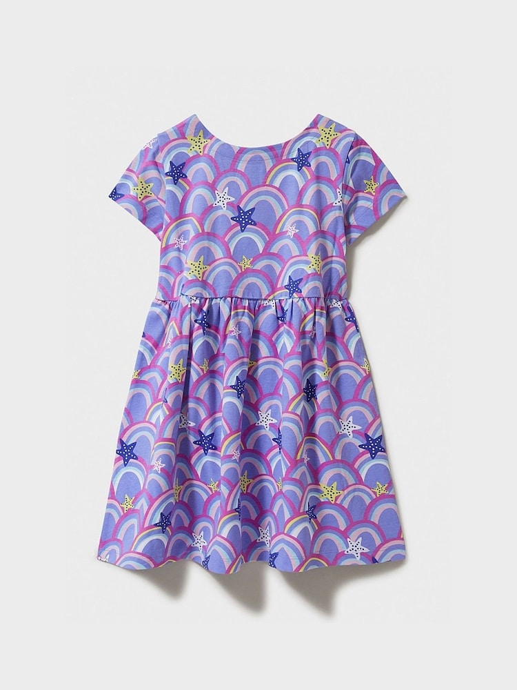 Crew Clothing Purple 100% Cotton Short Sleeve Jersey Dress - Image 2 of 5