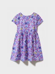 Crew Clothing Purple 100% Cotton Short Sleeve Jersey Dress - Image 4 of 5