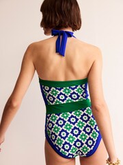 Boden Blue Santorini Halterneck Swimsuit - Image 3 of 6