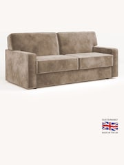 Jay-Be Luxe Velvet Mink Brown Linea 3 Seater Sofa Bed - Image 2 of 6